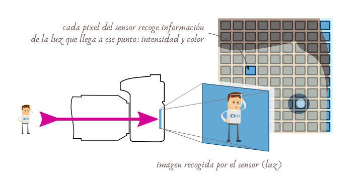 Funcionamiento del sensor de una cámara digital