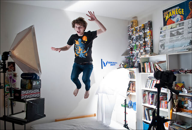 Estudio básico de grabación de vídeo para YouTube