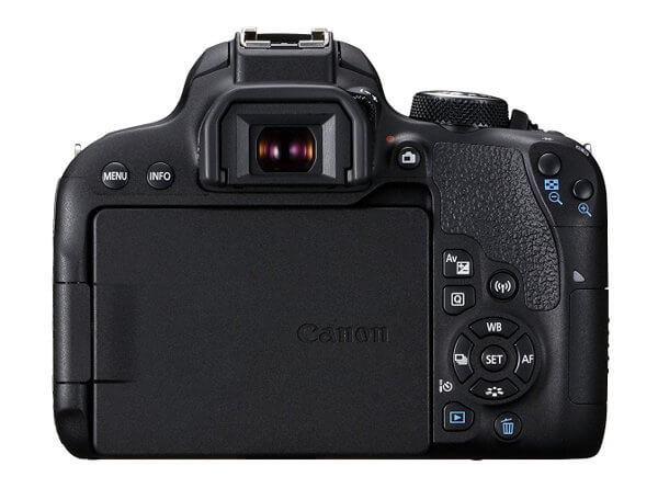 Canon EOS 800D / Rebel T7i. Vista posterior