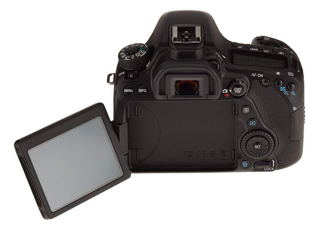 Canon 80D - Pantalla articulada y botonera trasera