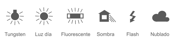 Balance de blancos - Modos predefinidos