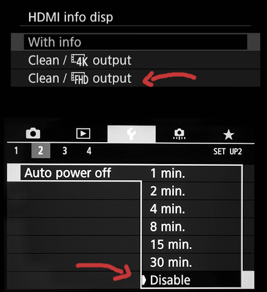Configuración cámaras Canon streaming / HDMI