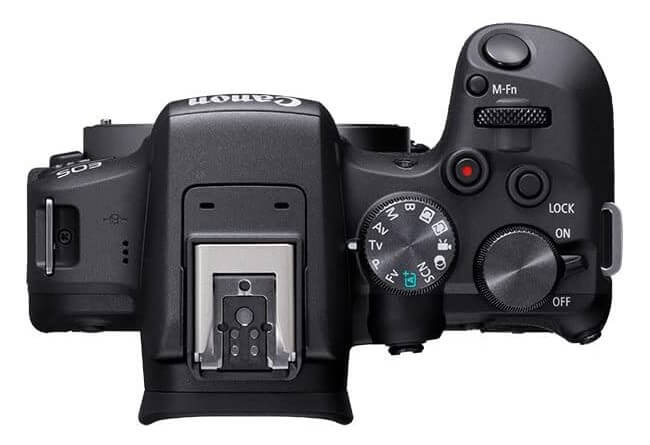 Cámara sin espejo Canon EOS R10 - vista superior