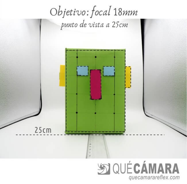 Deformación por perspectiva en caras - foto a 25cm focal: 18mm