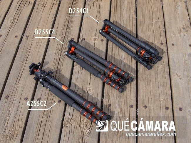 Trípode K&F Concept D255C4 - comparativa modo de transporte